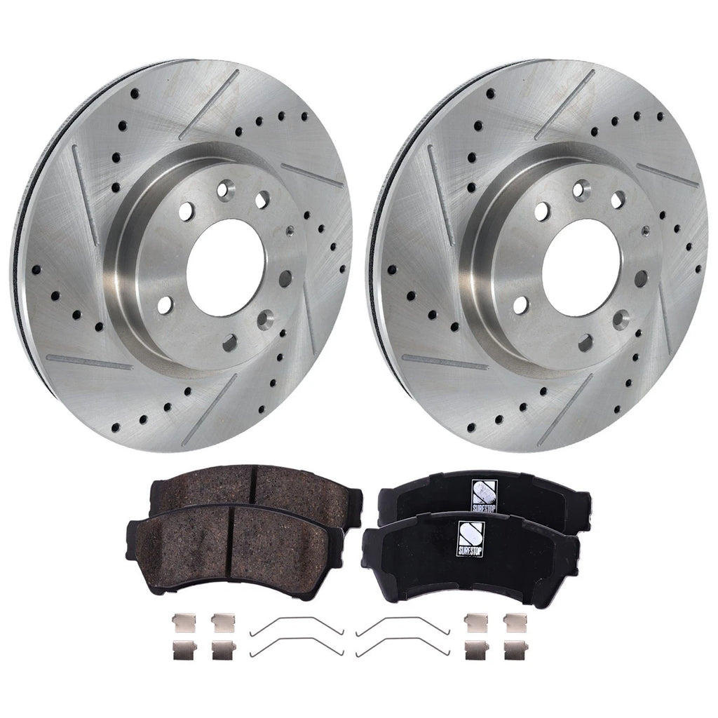 Front Brake Disc Rotors and Pads Kit for Mazda Lincoln MKZ Ford Fusion