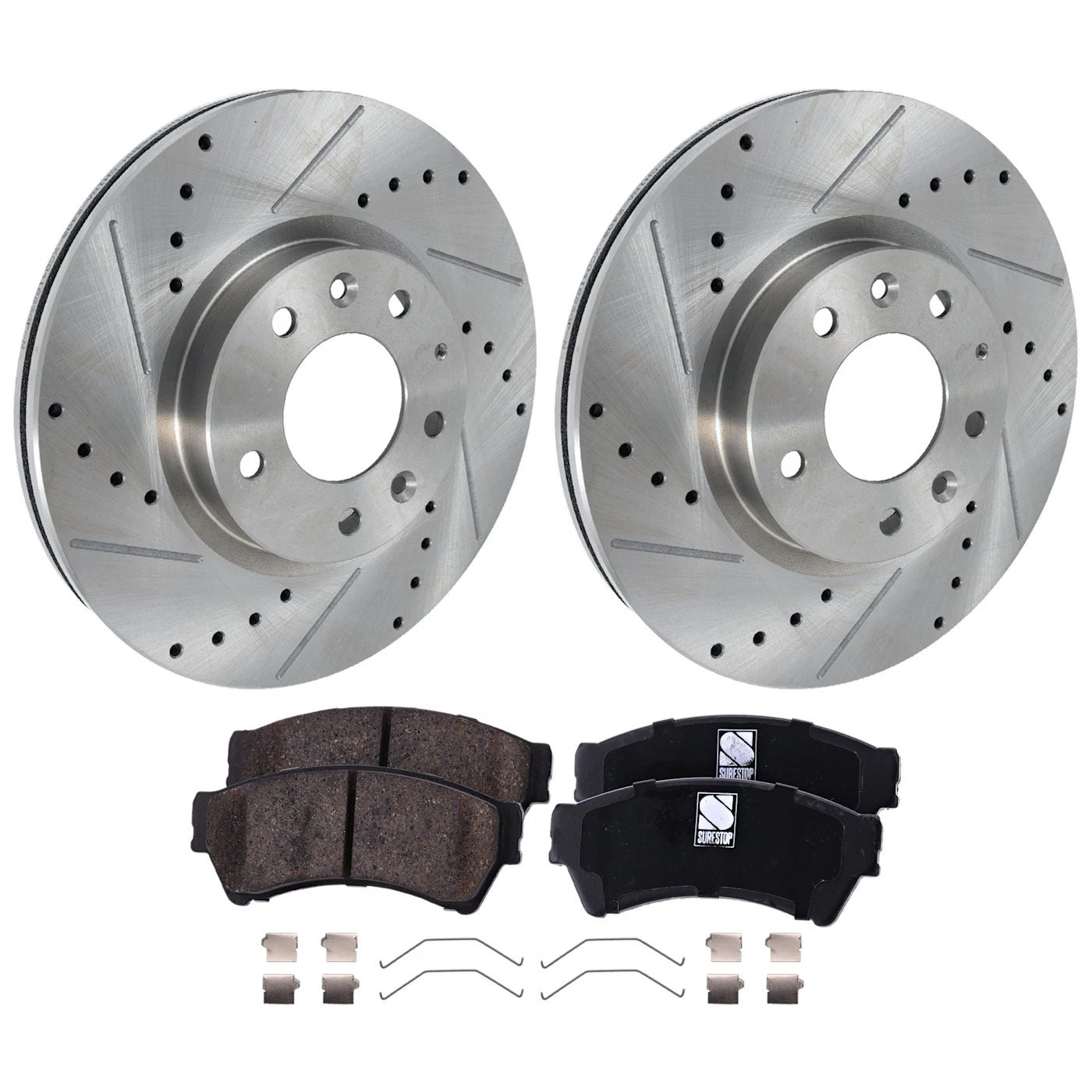 Front Brake Disc Rotors and Pads Kit for Mazda Lincoln MKZ Ford Fusion