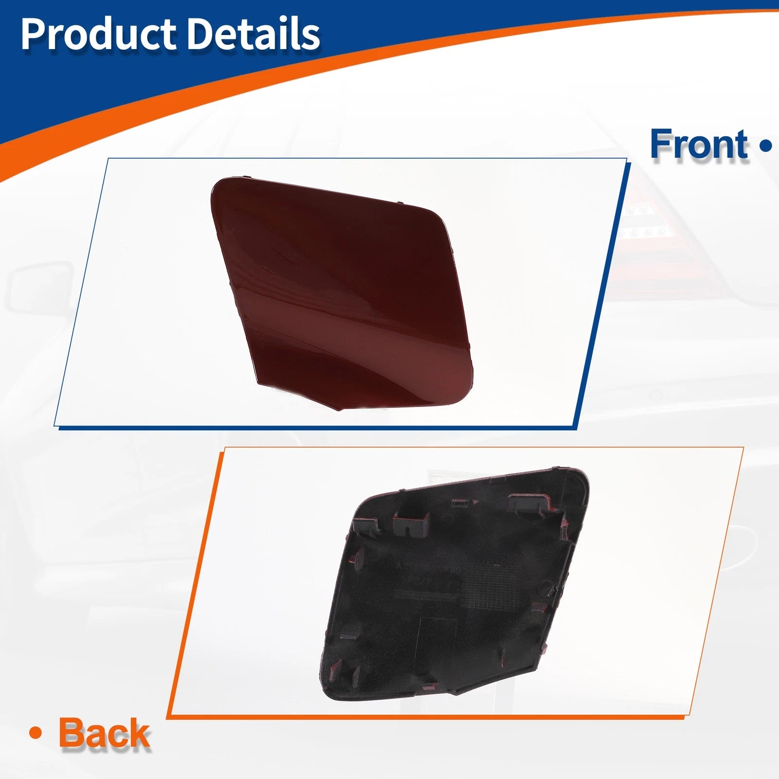 Tow Hook Cover for Mercedes-Benz CLS W218 (2012–2018) No.A2188850626 Red