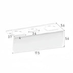 2X Acrylic Hair Brush Holder Wall Mounted Organizer with 3 Open Slots