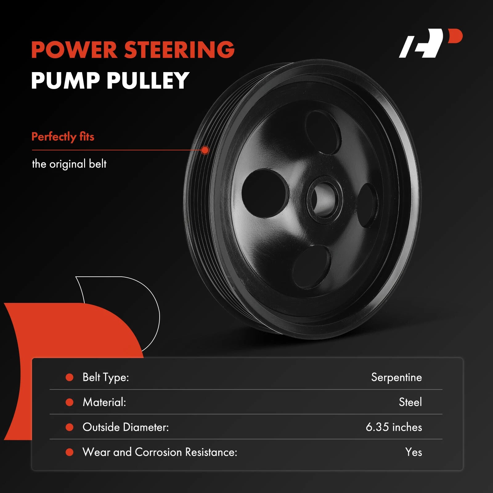Power Steering Pump Pulley for Chevrolet Trailblazer GMC Envoy (2002–2009)