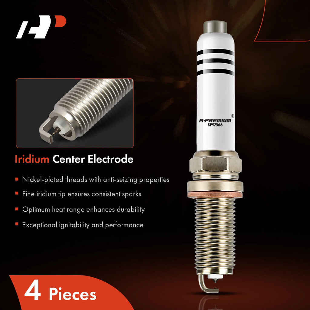 Set of 4 Iridium Platinum Spark Plugs for Mercedes-Benz C300 (2019–2020)