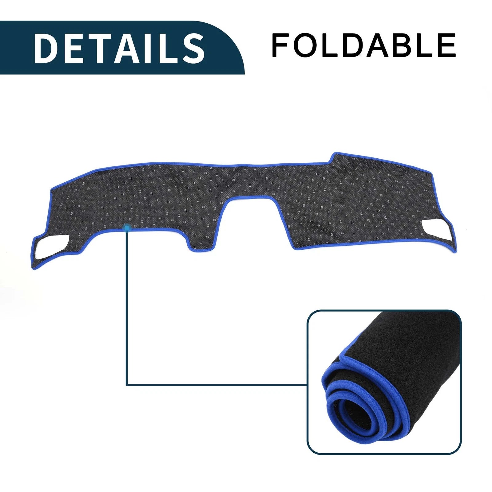 Dashboard Cover Mat for Honda Accord (2018–2023) Black Blue