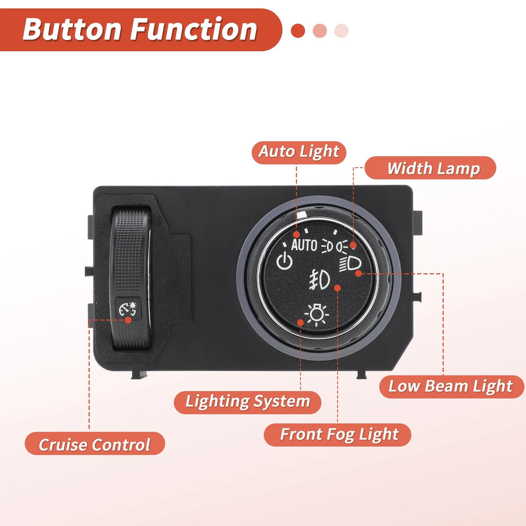 Headlight Switch for GMC Yukon, Chevrolet (No. 23187804)