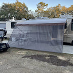 Sun Shade Screen for RV Awning (11''-20'') Black Mesh