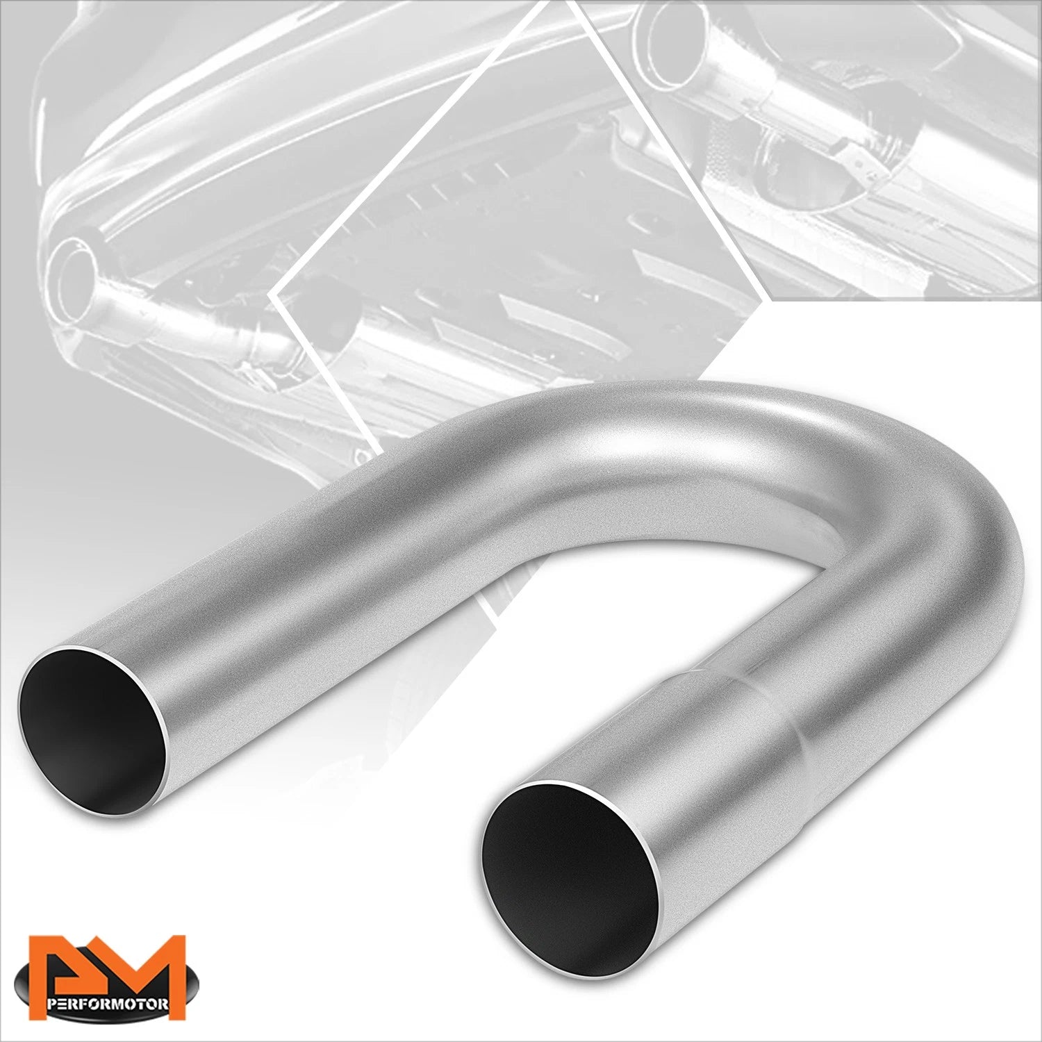 2" OD Mild Steel 180 Degree Slip Fit Exhaust U-Bend for Custom Applications