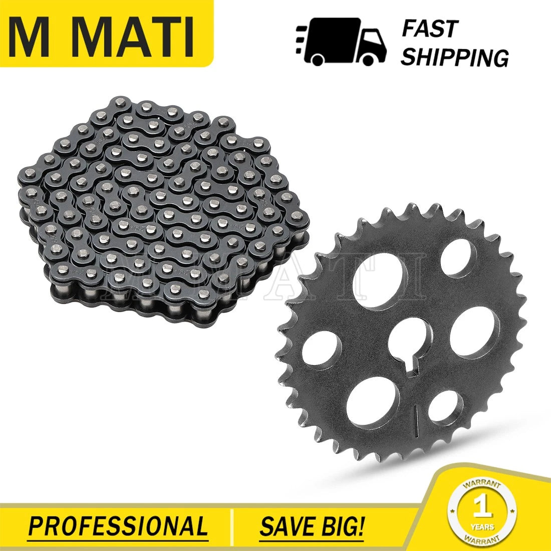 Cam Sprocket 90 Link Chain for Yamaha Warrior 350 (1997–2004) 3HN-12176-00-00 94500-02090-00