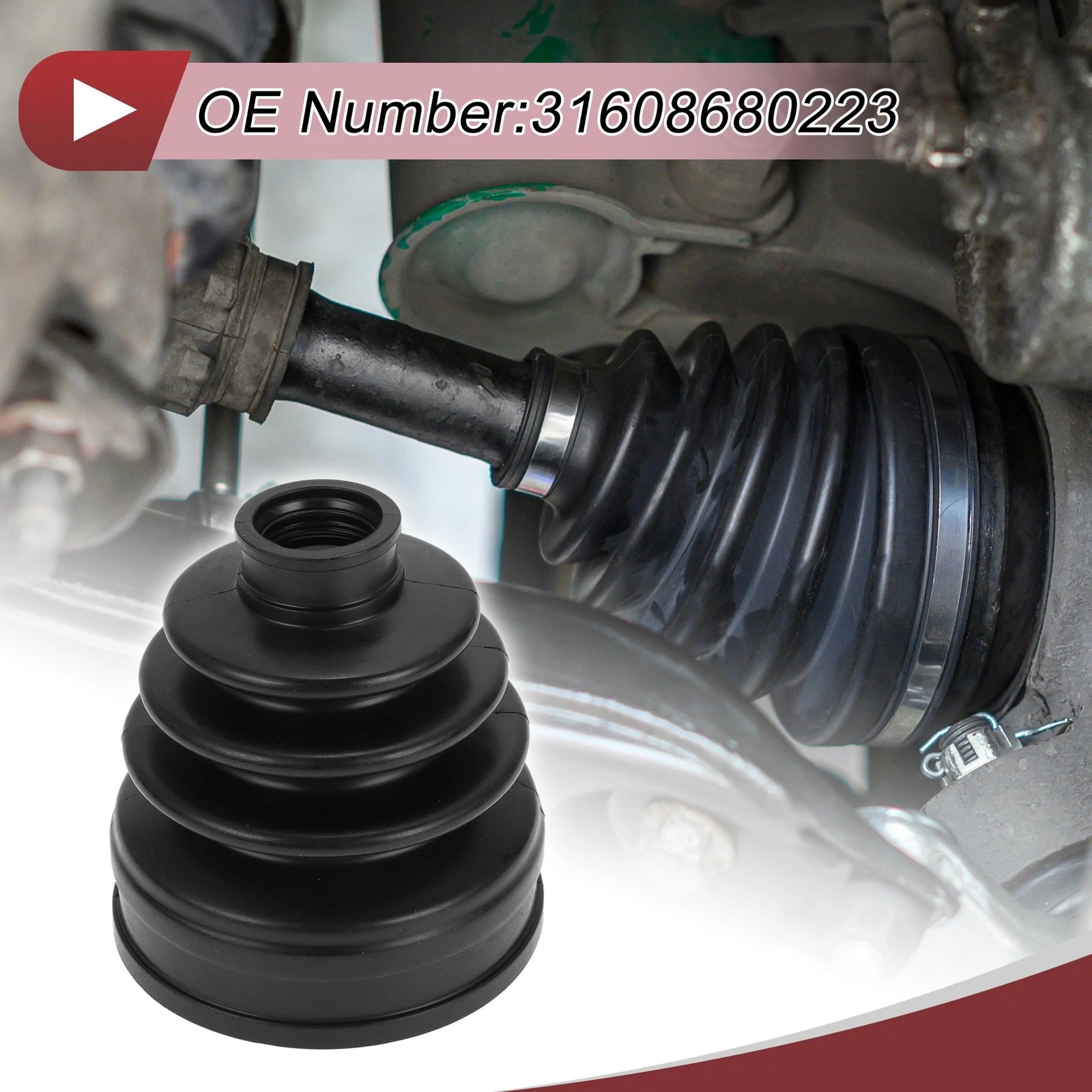 Inner CV Joint Boot Kit with Clamps for BMW X3 (2018–2024) 31608680223