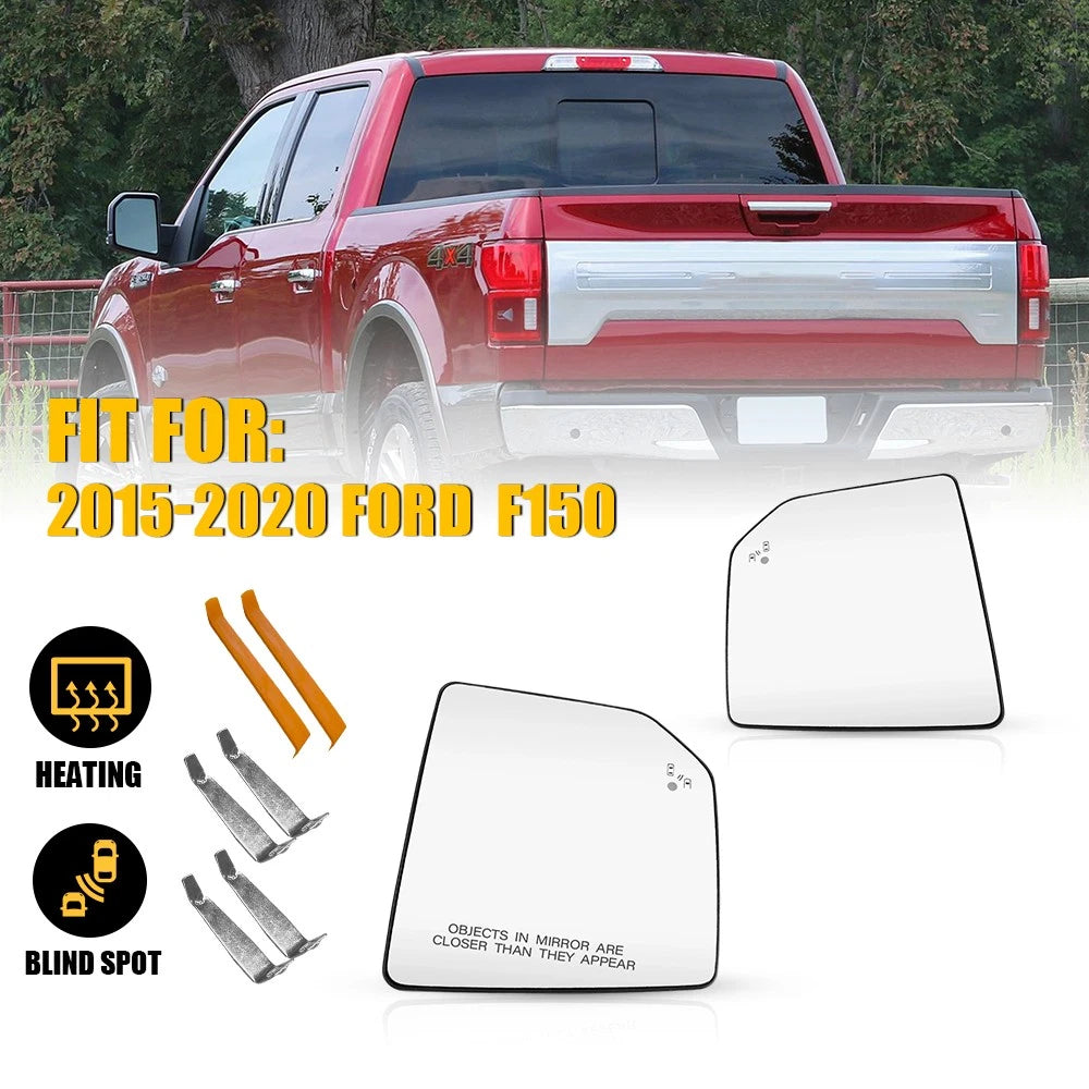 Heated Mirror Glass w/Blind Spot for Ford F150 (2015–2020) FL3Z17K707AH