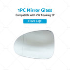 Heated Convex Mirror Glass w/ Base for VW Touareg 7P (2007–2018) Left