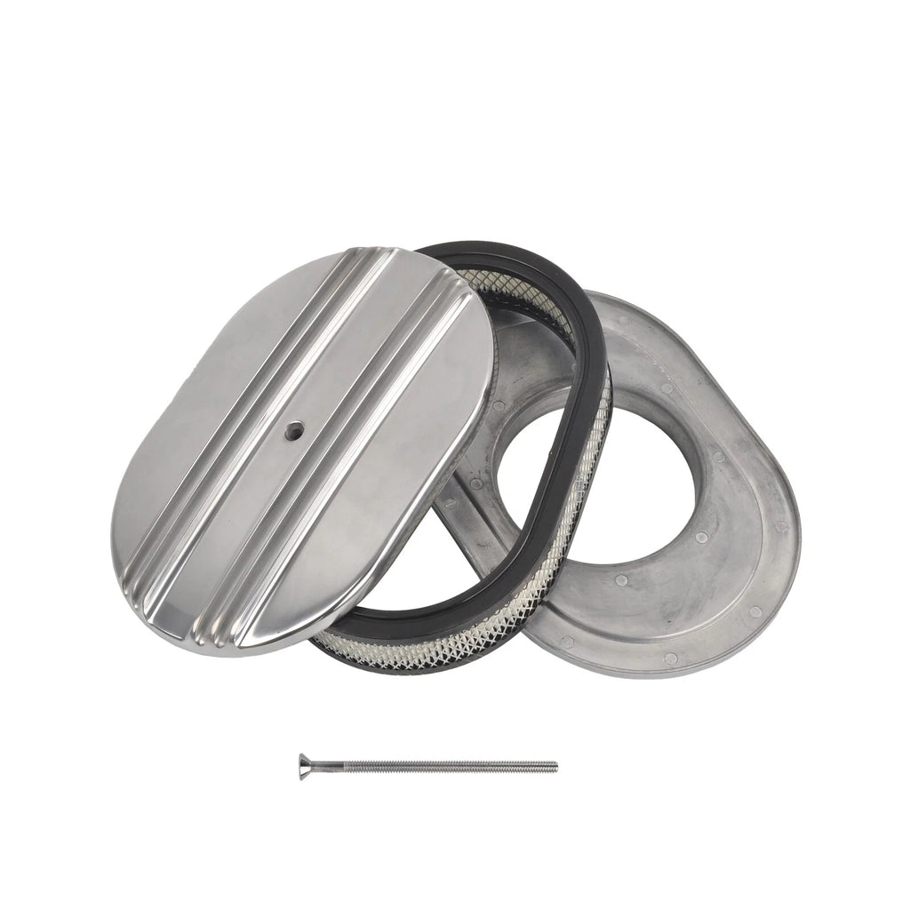 Short Valve Covers & 12" Oval Half Air Cleaner for Chevy 350 (1987–1997)