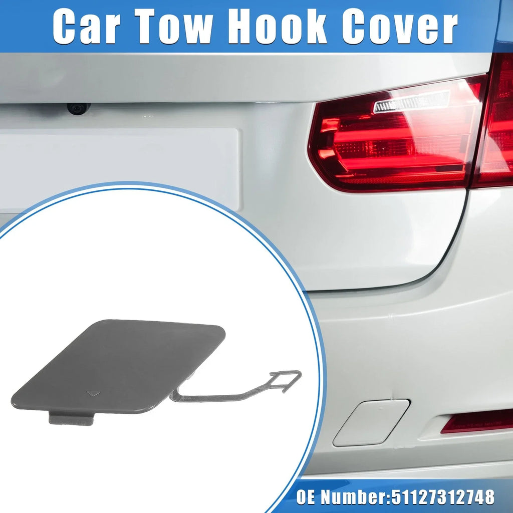 Rear Bumper Tow Hook Eye Hole Cover Cap Gray for BMW 3 F30 (2012-2015)