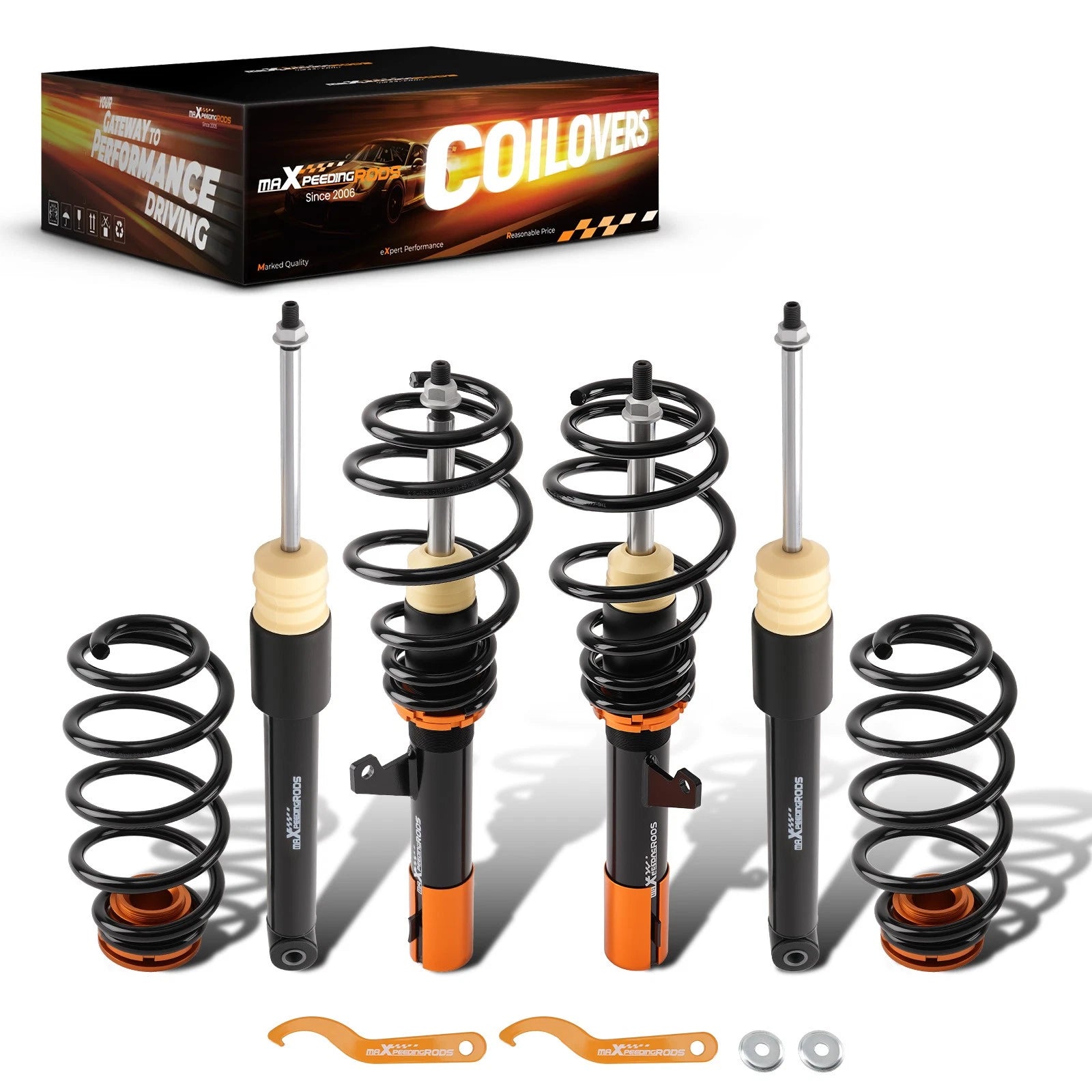 Coilover Struts Shocks for VW Golf Jetta MK5 MK6 (2006–2014) Suspension Kit