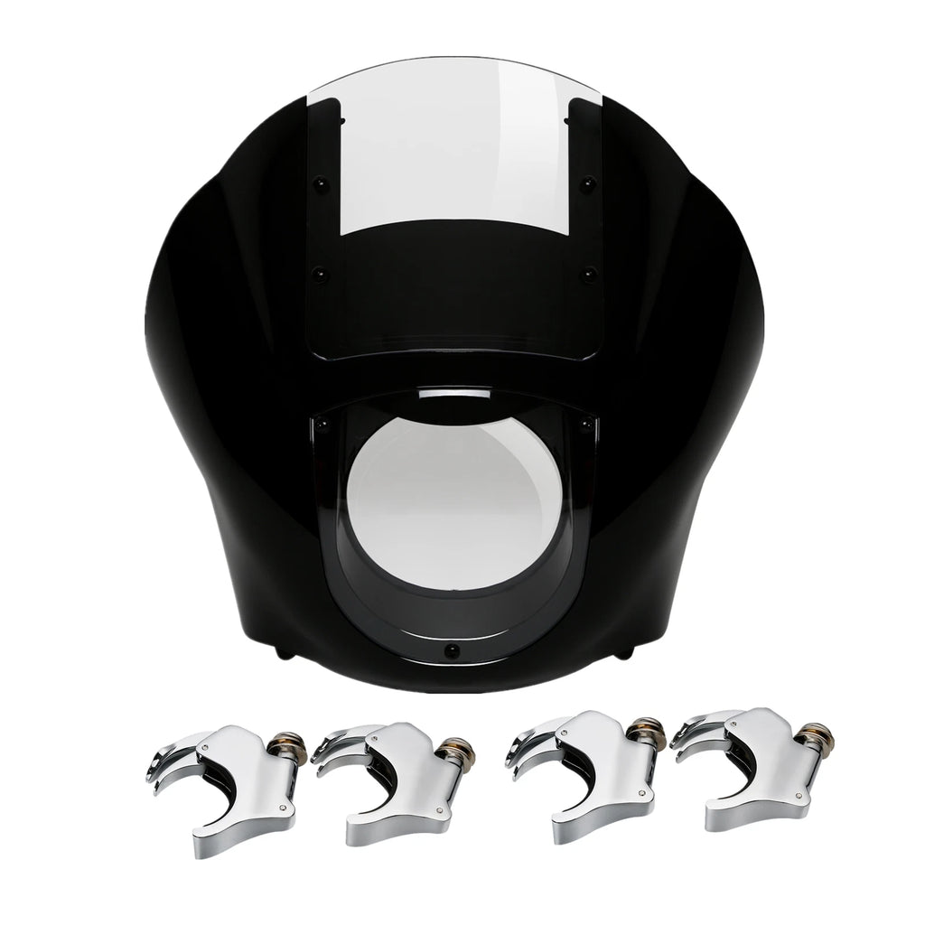 Quarter Head Fairing Windshield & 49mm Fork Clamp for Harley Sportster 883 1200 (2004–2023)
