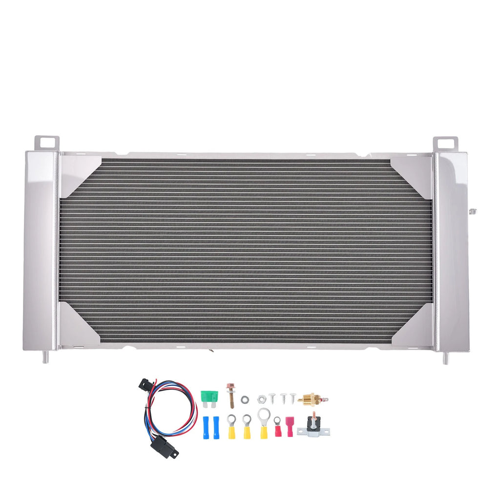 3 Row Aluminum Radiator Shroud Fan for GMC Yukon 4.8L 5.3L V8 (2000–2011) RA20111