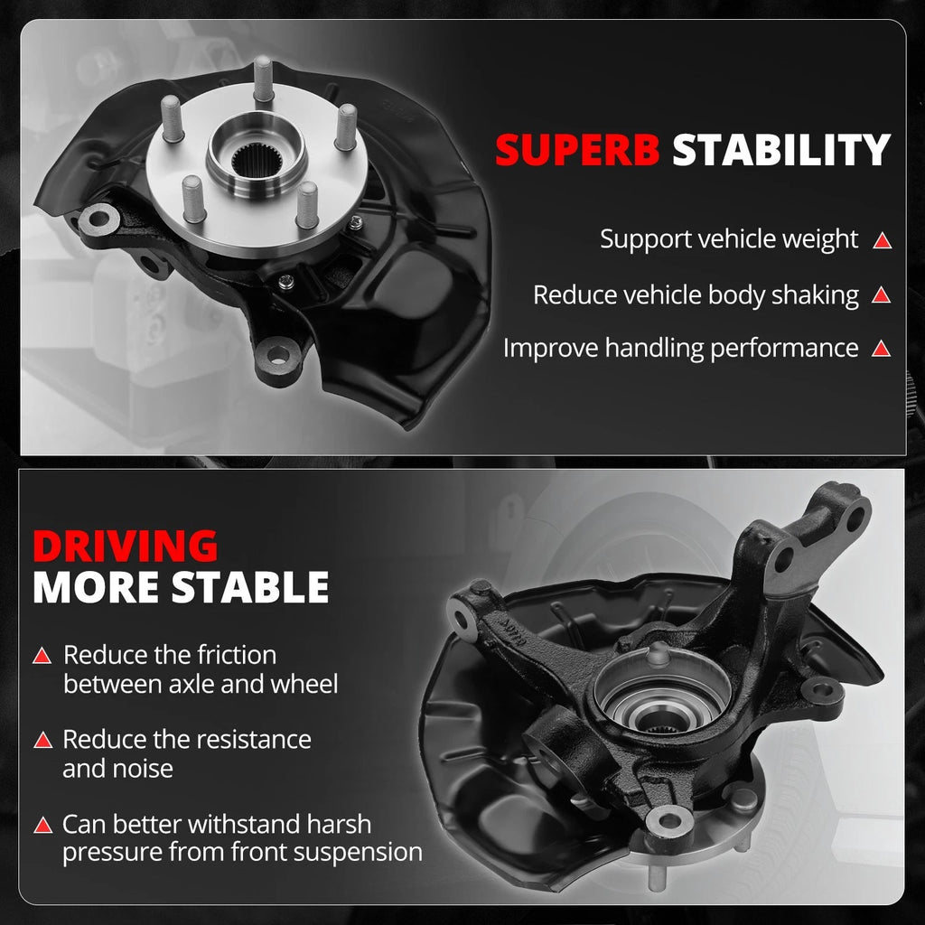 Left Driver Side Loaded Wheel Bearing Knuckle for Lexus ES350, Camry (2007–2012)