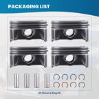 Engine Piston Kit for Chevy Malibu Impala GMC Terrain 2.4L (2008–2017) 12578324