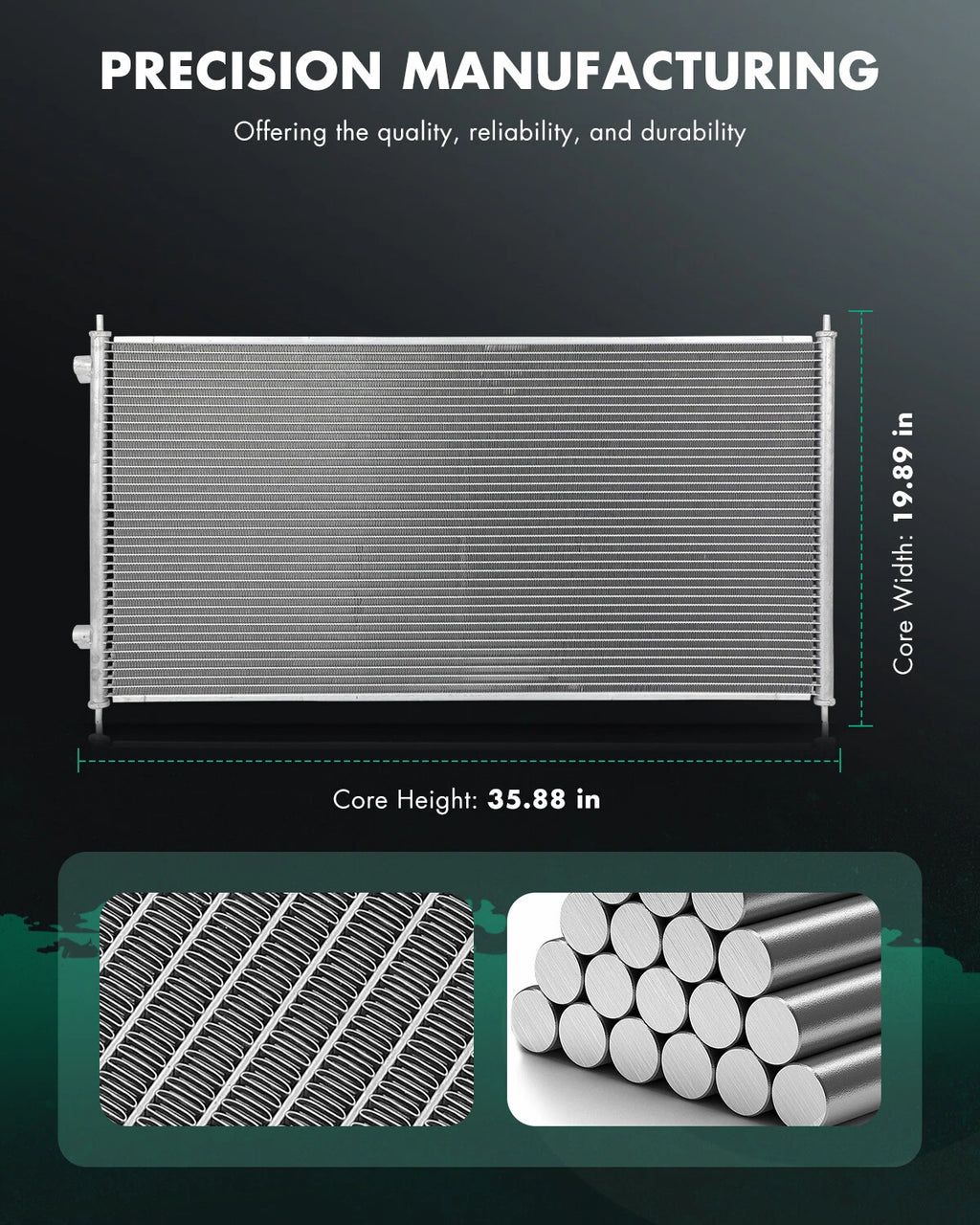 Aluminum AC Condenser for International Harvester 5900i (2008–2012)
