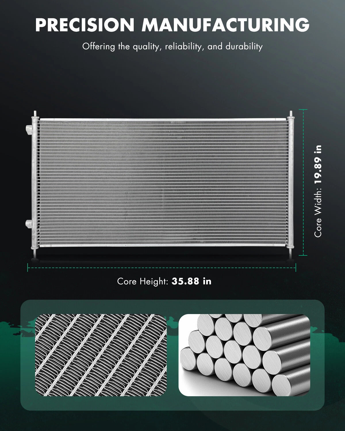 Aluminum AC Condenser for International Harvester 5900i (2008–2012)