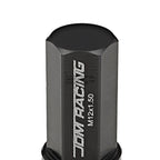 20 PCS Closed End M12x1.5 50mm Tall Black Aluminum Lug Nuts + Adapter