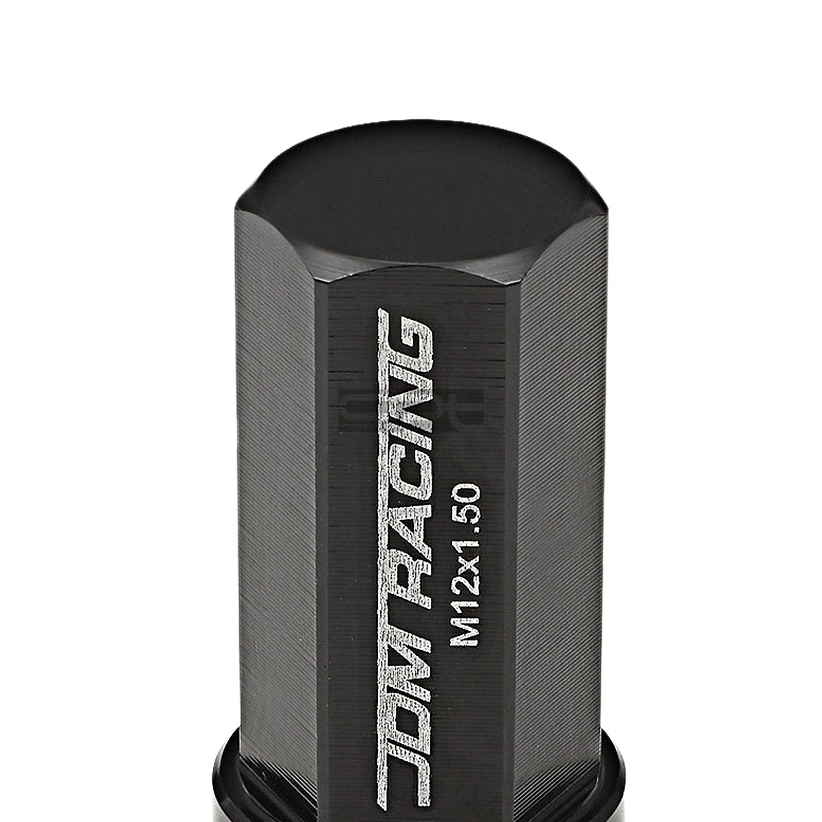 20 PCS Closed End M12x1.5 50mm Tall Black Aluminum Lug Nuts + Adapter