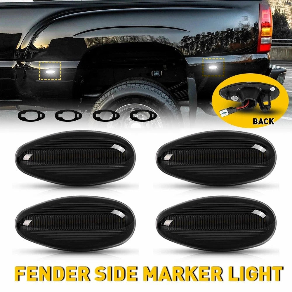 Set of 2 LED Side Marker Lights for Chevrolet Silverado 2500HD 3500HD (2001–2014)