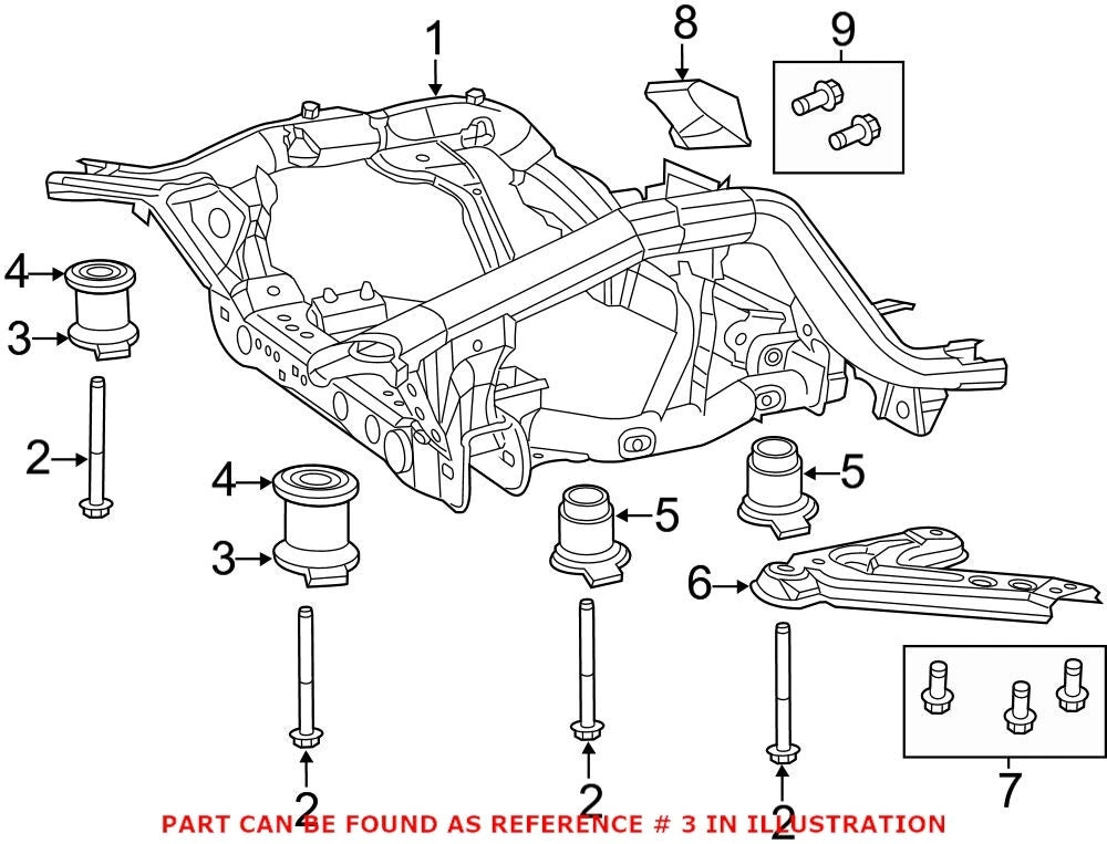 Engine Cradle Insulator for Jeep Grand Cherokee, Dodge Durango (2011–2021)