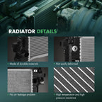 Radiator for Cadillac SRX, Saab 9-4X (2010–2016)