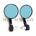 CNC Black 3" Bar End Mirrors for Harley Triumph Victory Motorcycle (1")