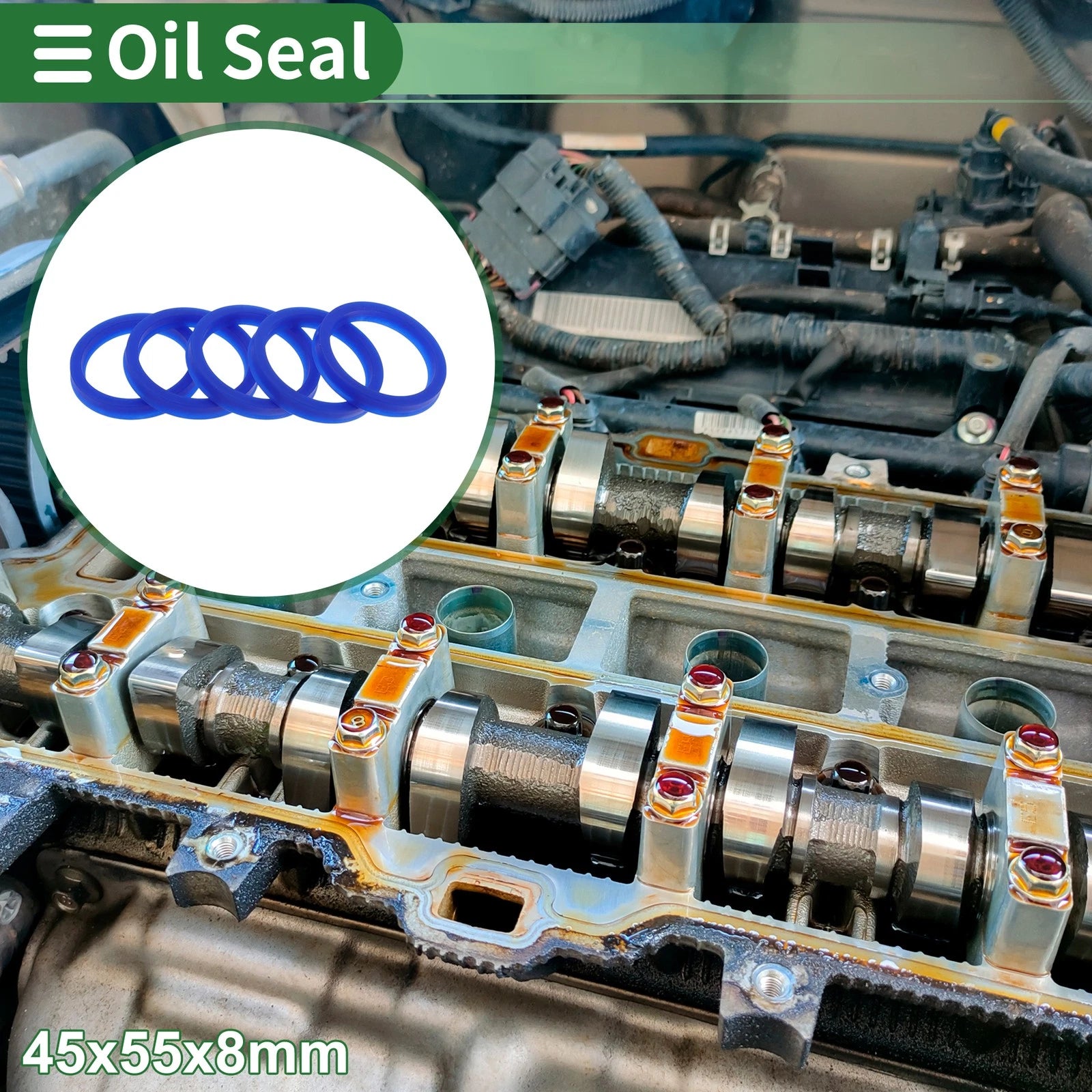 Set of 5 Oil Seal Rotary Shaft Seal 45x55x8mm for Various Models