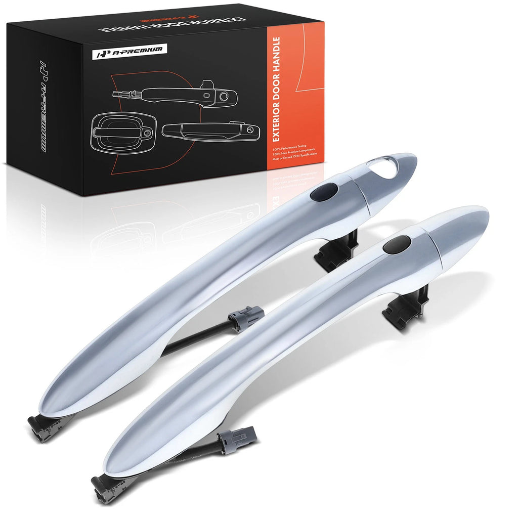 2X Front Exterior Door Handle with Keyhole & LED for Kia Sedona (2015–2021)