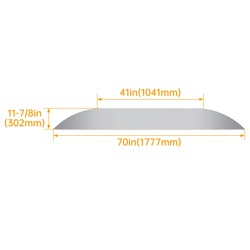 Trailer Fender Back Steel for Tandem Axle (9 x 72) Teardrop Weld-on