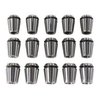 Set of 15 ER25 Spring Collets for CNC Engraving Machine (2MM to 16MM)