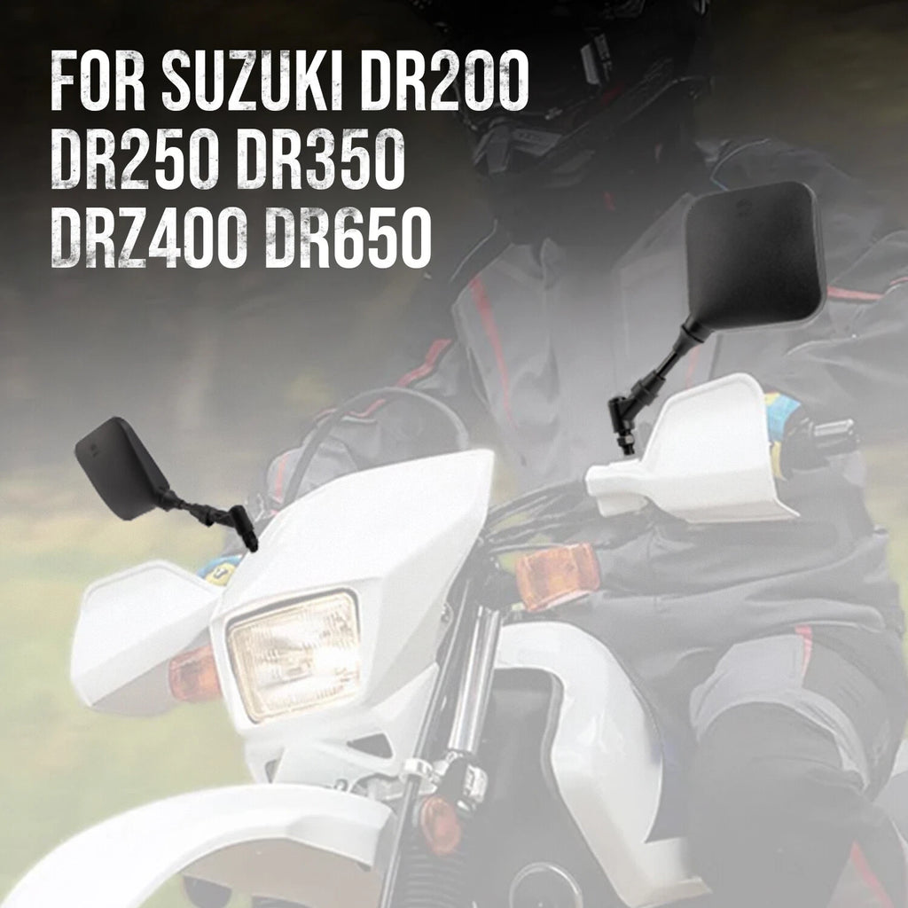 Dual Sport Motorcycle Mirrors for Suzuki DR200 DR250 DR350 DRZ400 (1996–2023)