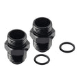 Black Aluminum AN8 Flare to 10AN ORB Male Fitting Adapters with O-Rings