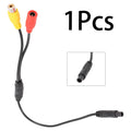 4-Pin Male to RCA Female Backup Reverse Camera Connector for Cars