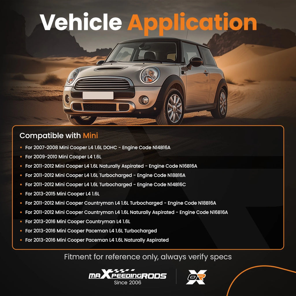 Iridium Spark Plugs for Mini Cooper Paceman 1.6L (2007–2015)