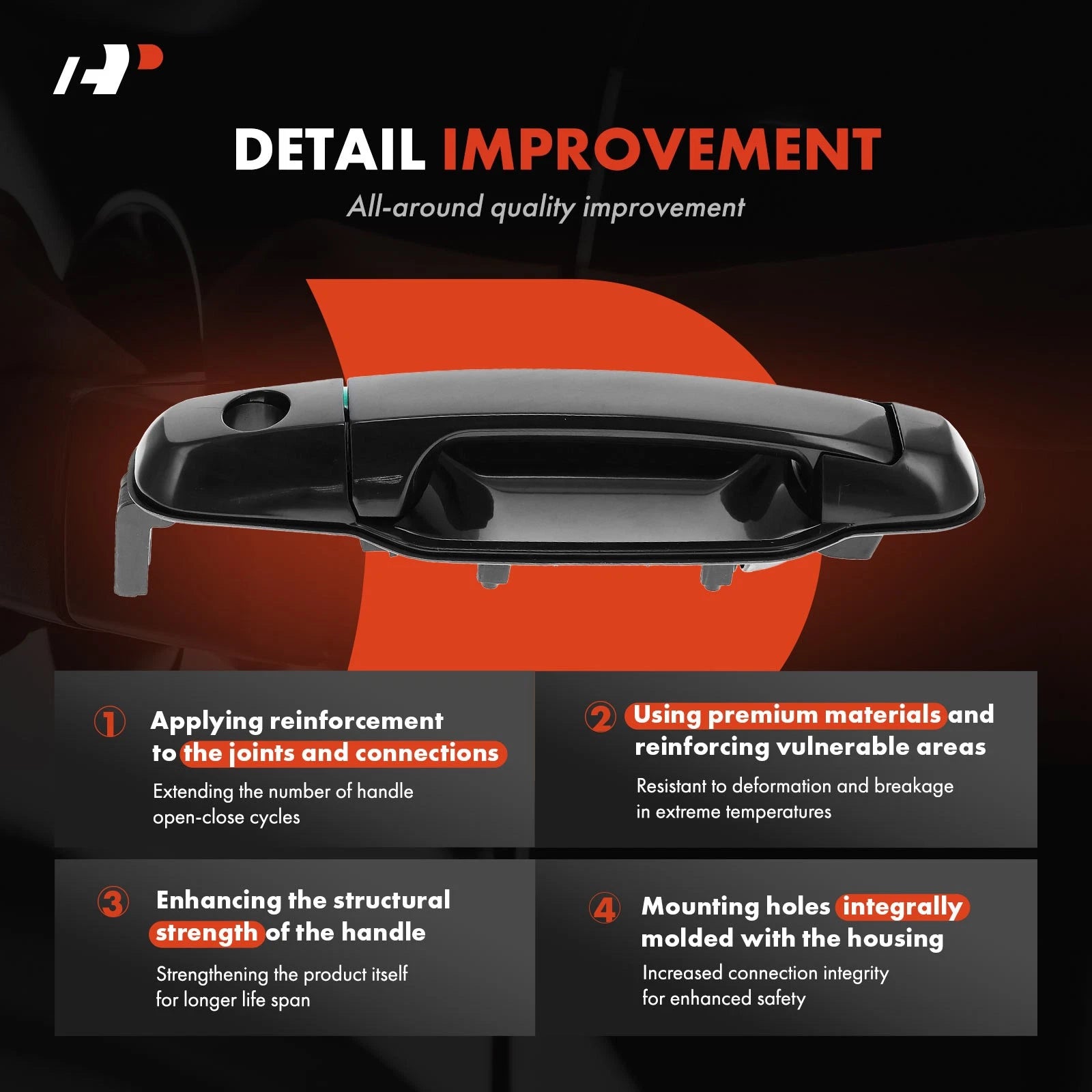 Front Right Exterior Door Handle for Kia Sorento (2003-2009)
