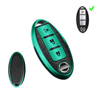 TPU Leather Full Seal Remote Key Fob Shell for Nissan Rogue (2017–2020)