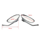 Chrome Rearview Oval Mirror for Honda Shadow Spirit 750 1100 VTX1300 VTX1800 (2001-2010)
