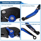 Brake Clutch Levers for Suzuki GSXR1000 (2009–2019) Black Head Blue Handle