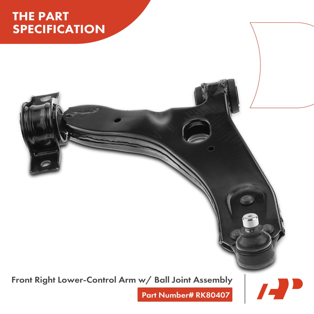 Set of 4 Wheel Bearing Control Arm Ball Joint Kit for Ford Focus (2004–2011)