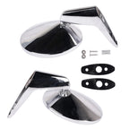 Pair Chrome Outside Door Rearview Mirrors for Plymouth Dodge (1966–1975)