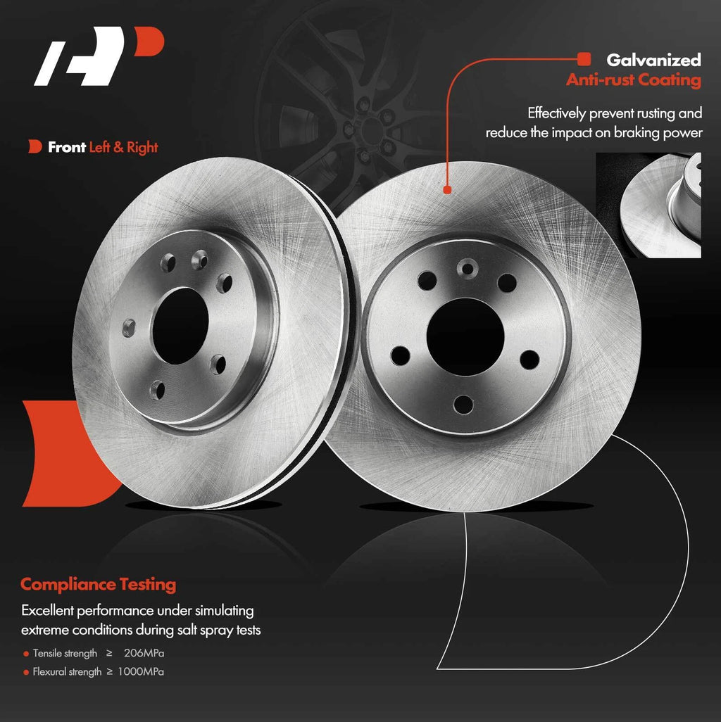 Front Disc Brake Rotors for Chevrolet Cruze (2011â2019) Sonic (2012â2020) Volt (2011â2019)