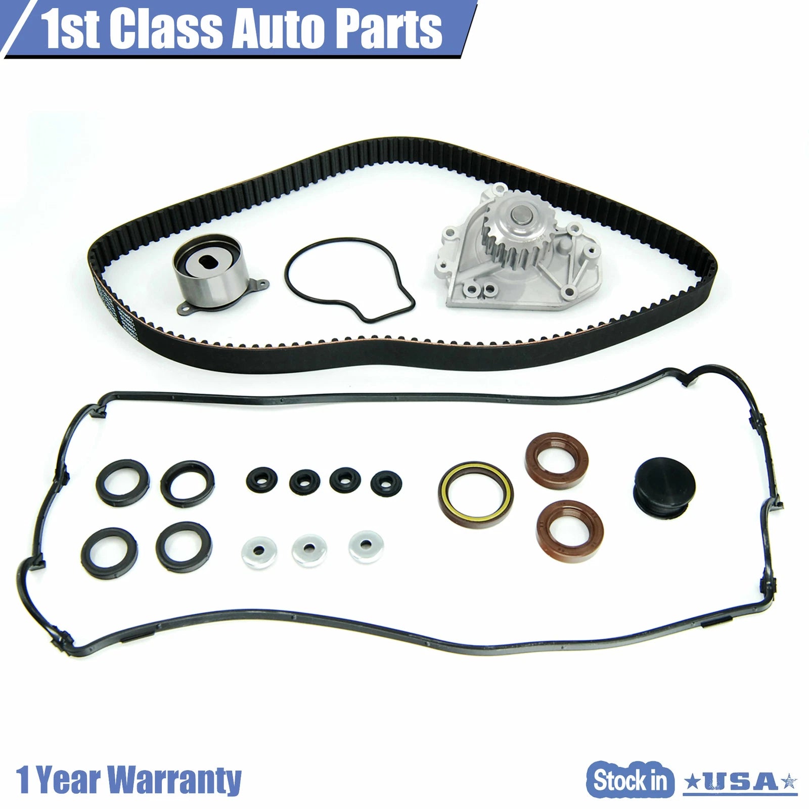 Timing Belt Set with Water Pump & Valve Cover Gasket for Honda CR-V (1997–2001)