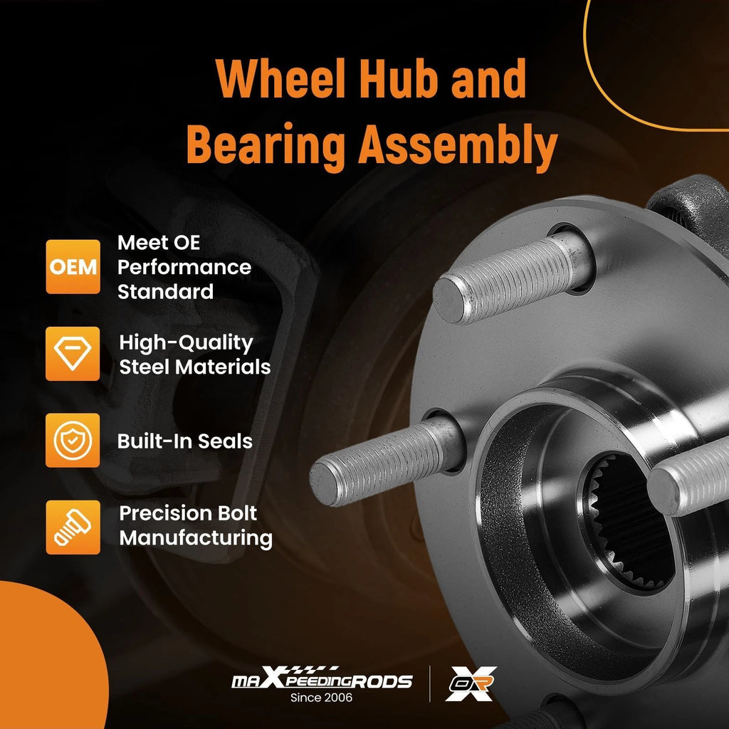 5-Bolt Front Wheel Hub Assembly for Mazda 3 Sport CX-3 (2014–2020) 513354 NT513354