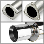 Rolled Muffler Tip for Honda Civic 3Dr (1992–1995) - Stainless Racing Catback