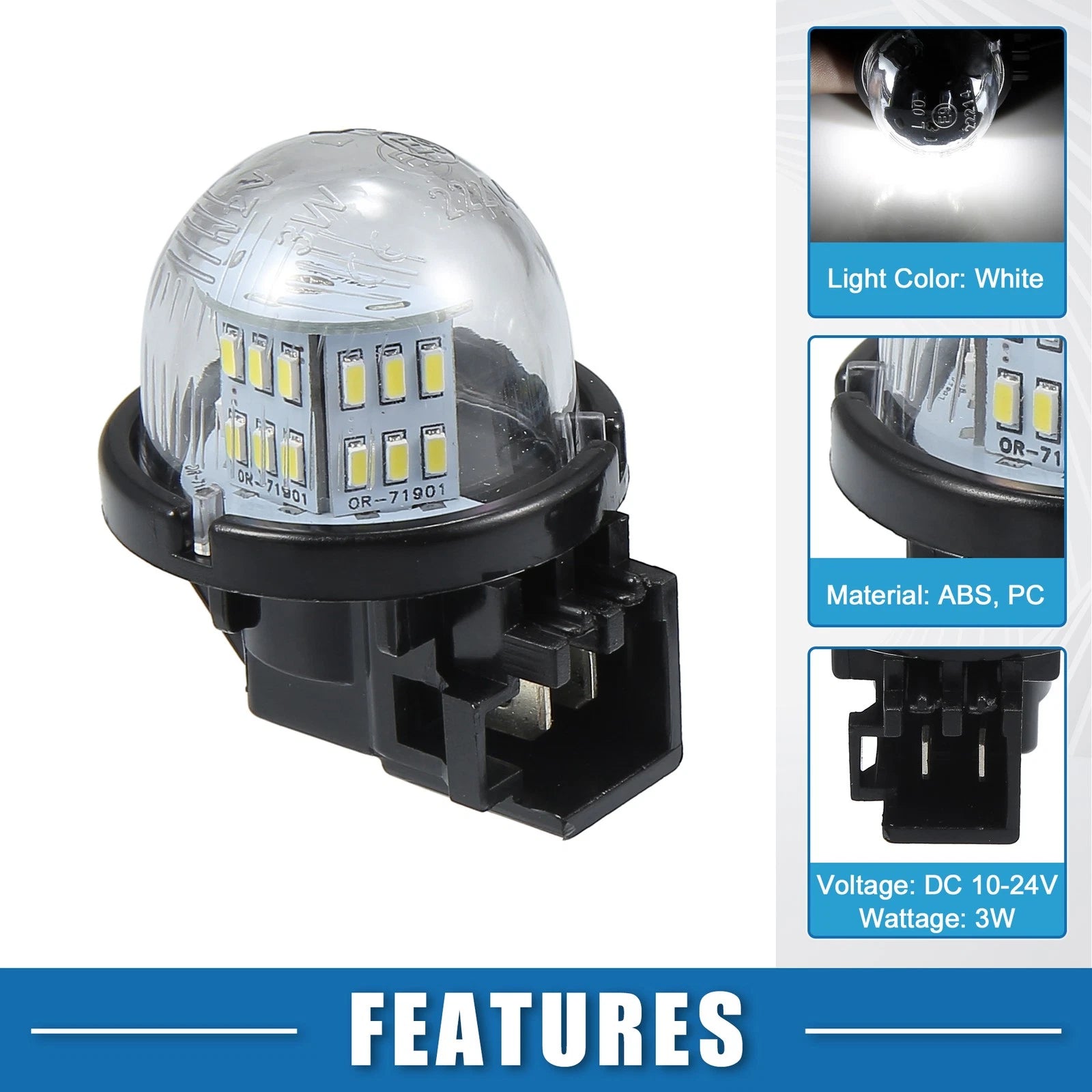 2X 6500K 3528SMD LED License Plate Light for Suzuki Grand Vitara (2006–2014)