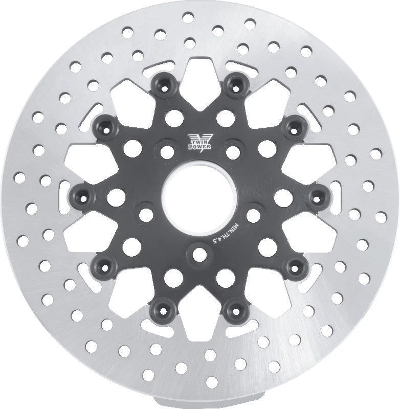 2X Rear 11.5" Floating Rotors for Harley Big Twin (1984–2017) Black Mesh