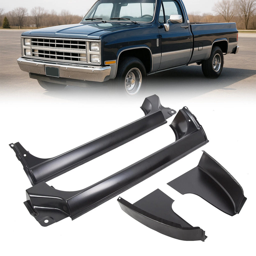 4 PC Cab Corners & Rocker Panels for Chevy GMC C10 K10 (1973–1987)